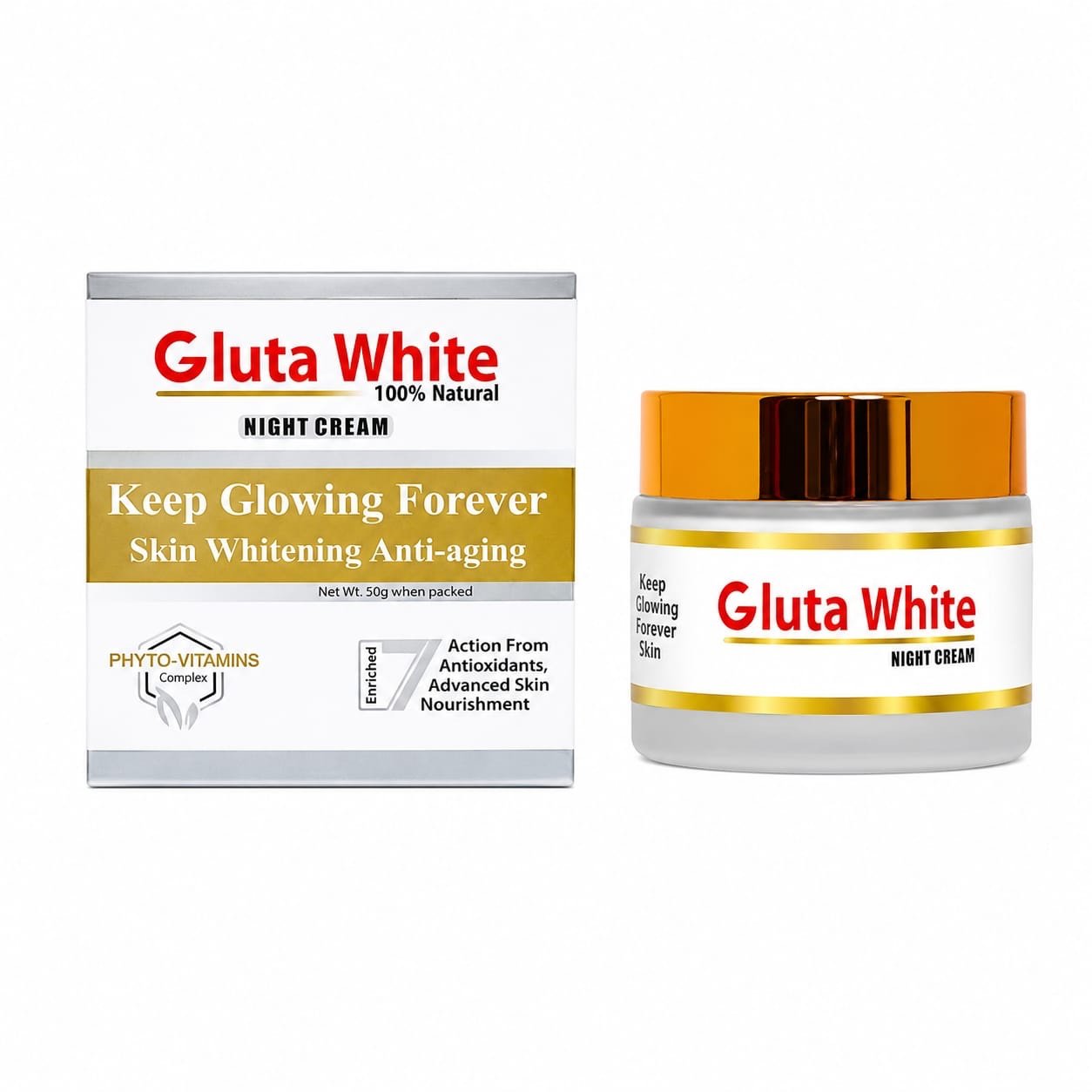 Naturals Beauty Gluta White Day & Night Cream – Skin Whitening & Anti-Aging