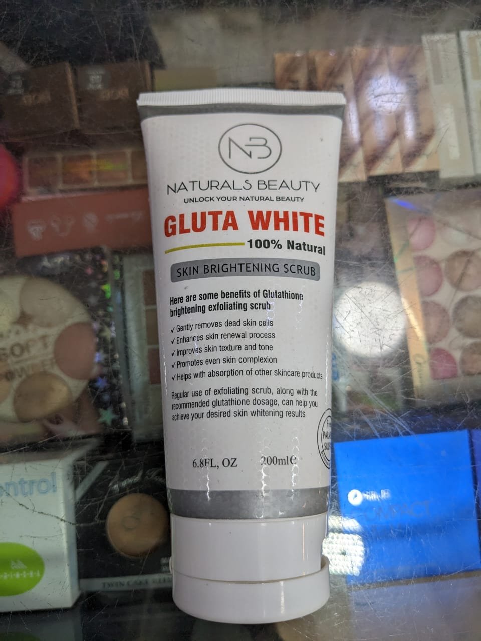Naturals Beauty Gluta White Skin Brightening Scrub 200ml – 100% Natural Glutathione