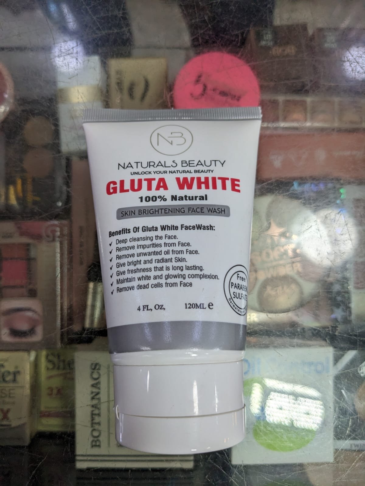 Naturals Beauty Gluta White Skin Brightening Face Wash 120ml – 100% Natural Glutathione