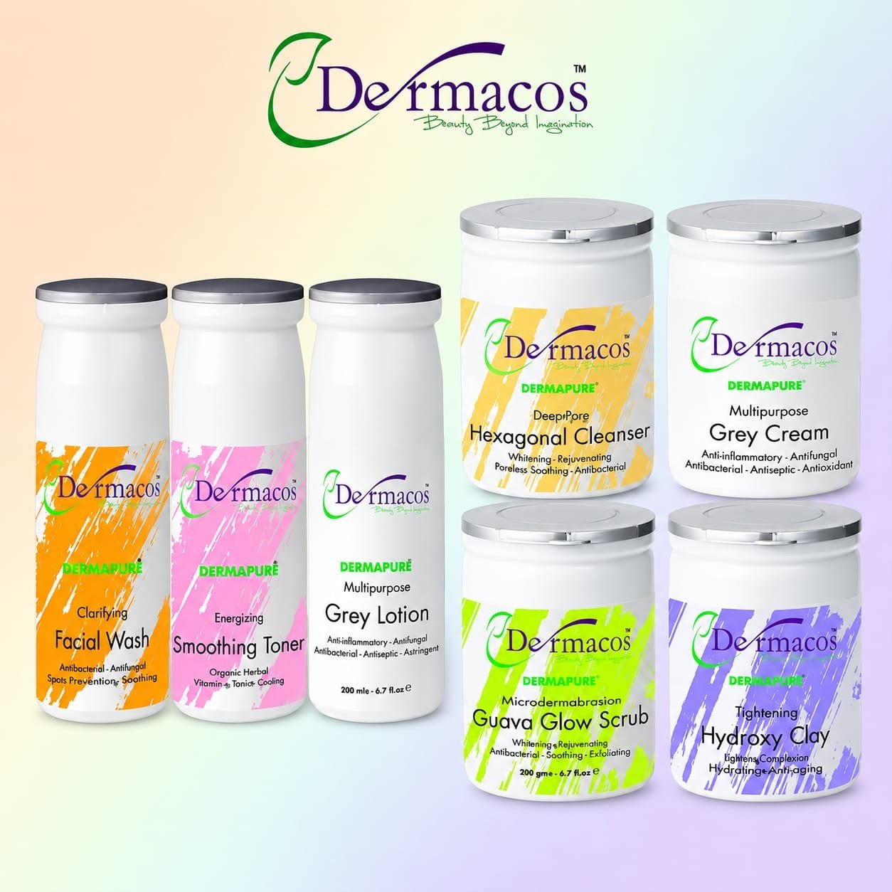 Dermacos Dermapure 7-Step Facial kit Blond Activator 200ml – Brightening & Purifying Lotion