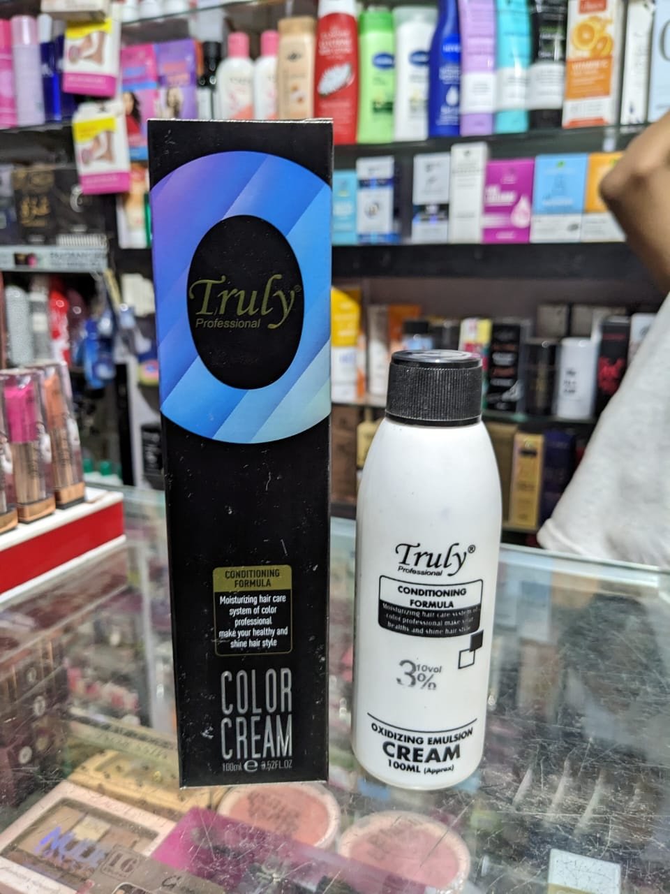 Truly hair color with developer